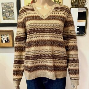 Vintage Lauren RL Petite Lambswool Sweater Sz L